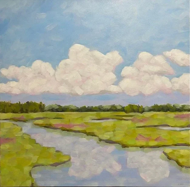 "Marsh Play" 30x30"