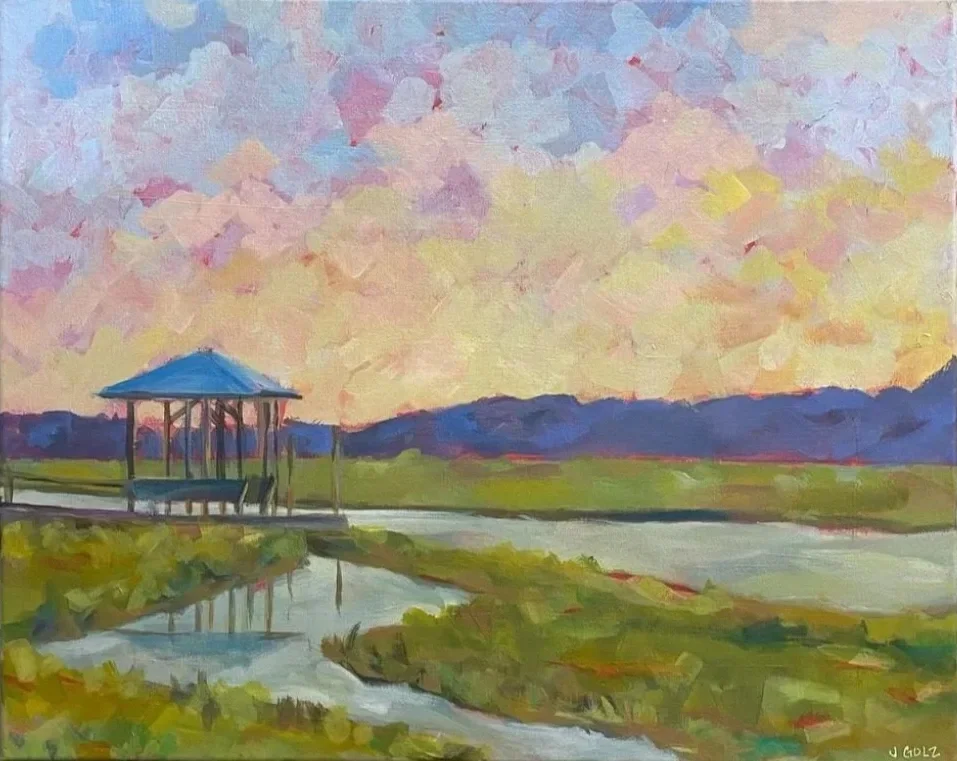 "Dappled Creek" 15x20"     //     3rd place at 2022 LAA Art Show