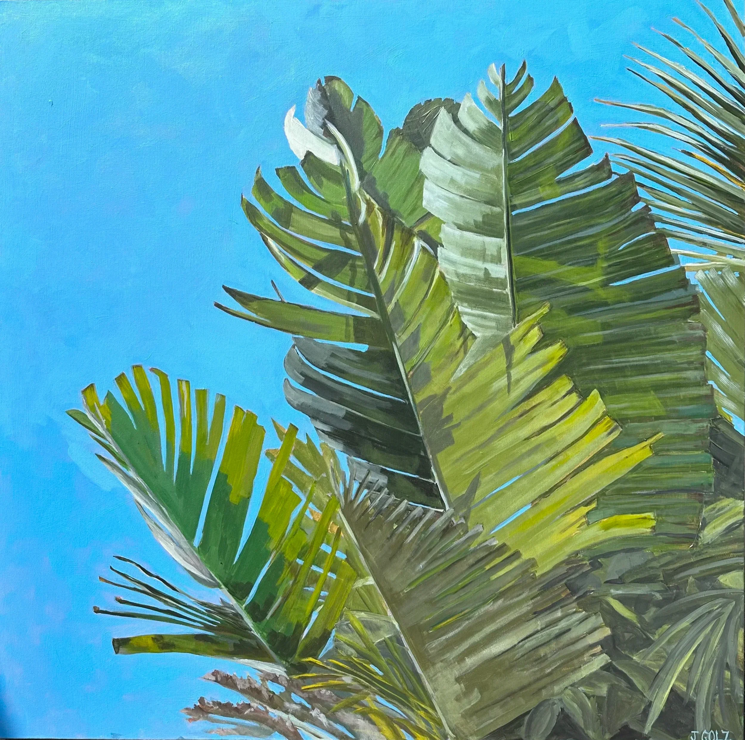 "Sunny Palms" 36x36"