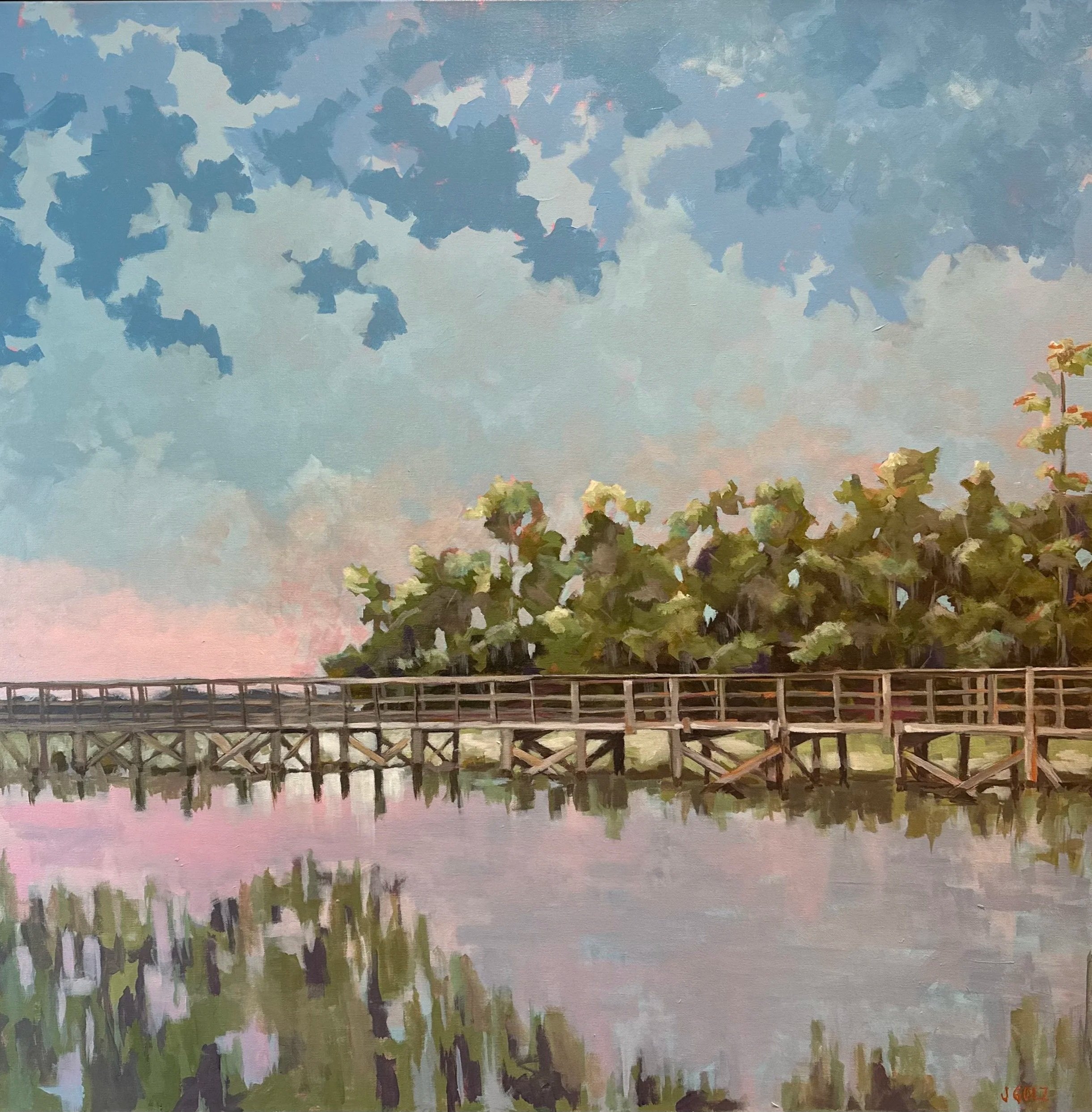 "Sunset at The Wyld" 36x36" NFS