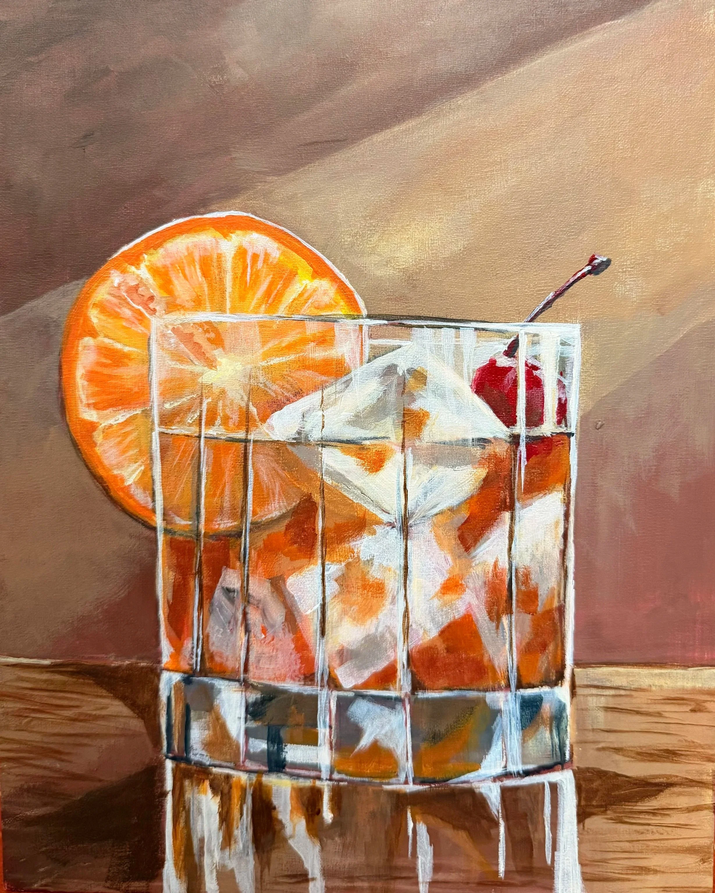 "Delish" 8x10" Gold plein air frame $275