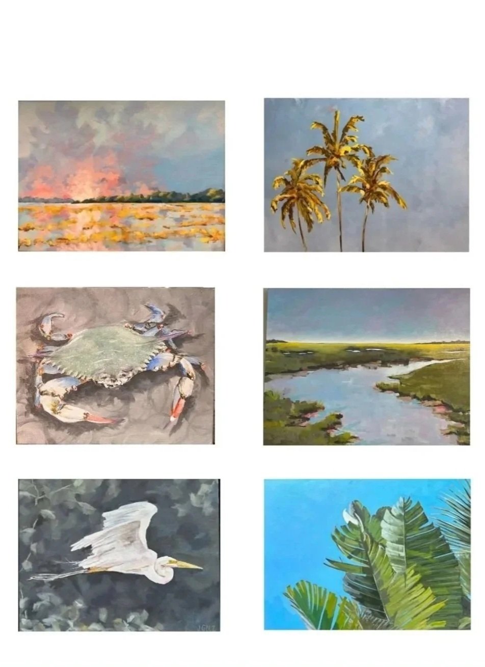 Pack of 6 folded note cards with envelopes $17 or 2 for $30