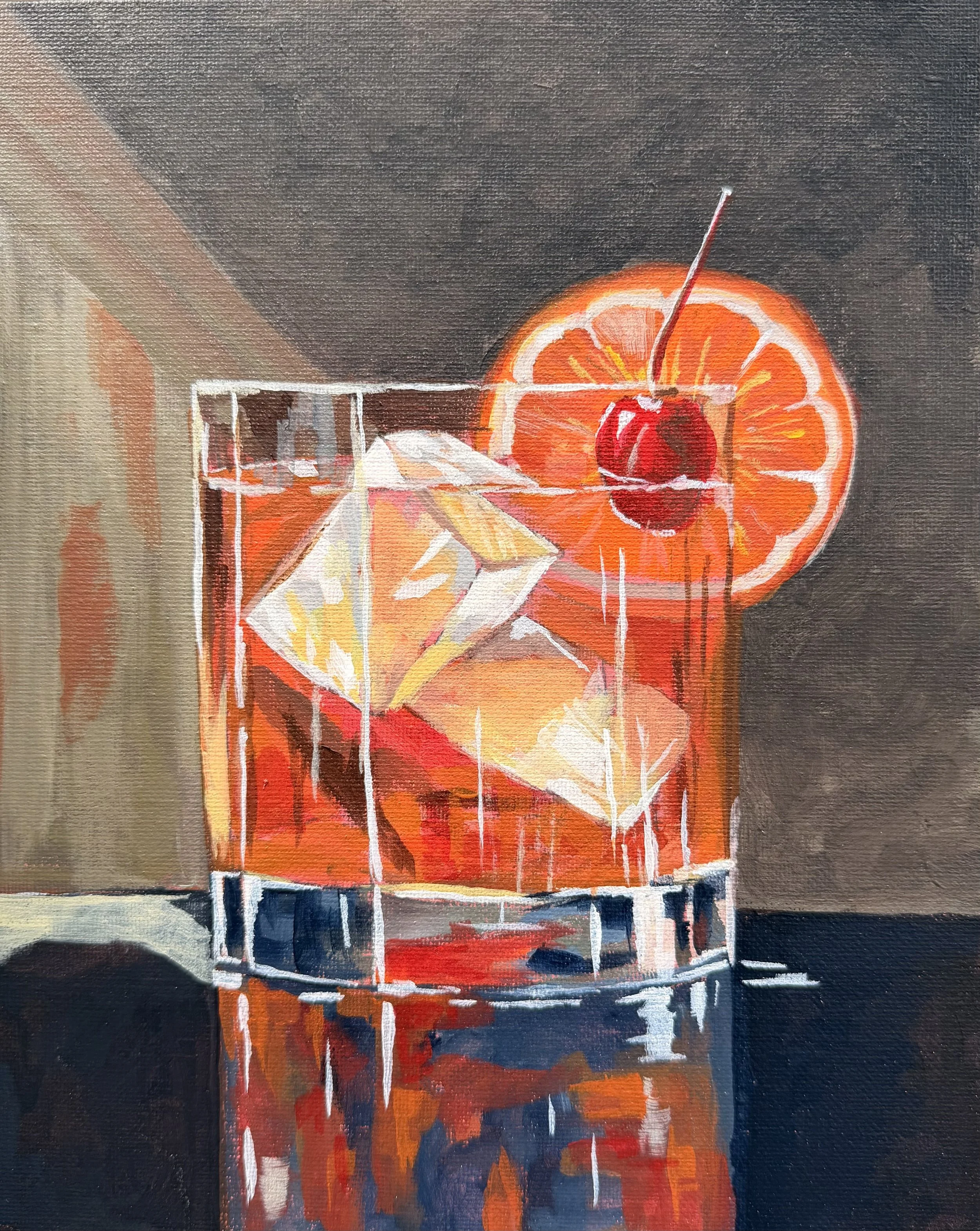 "It's That Time" 8x10" Gold plein air frame $275