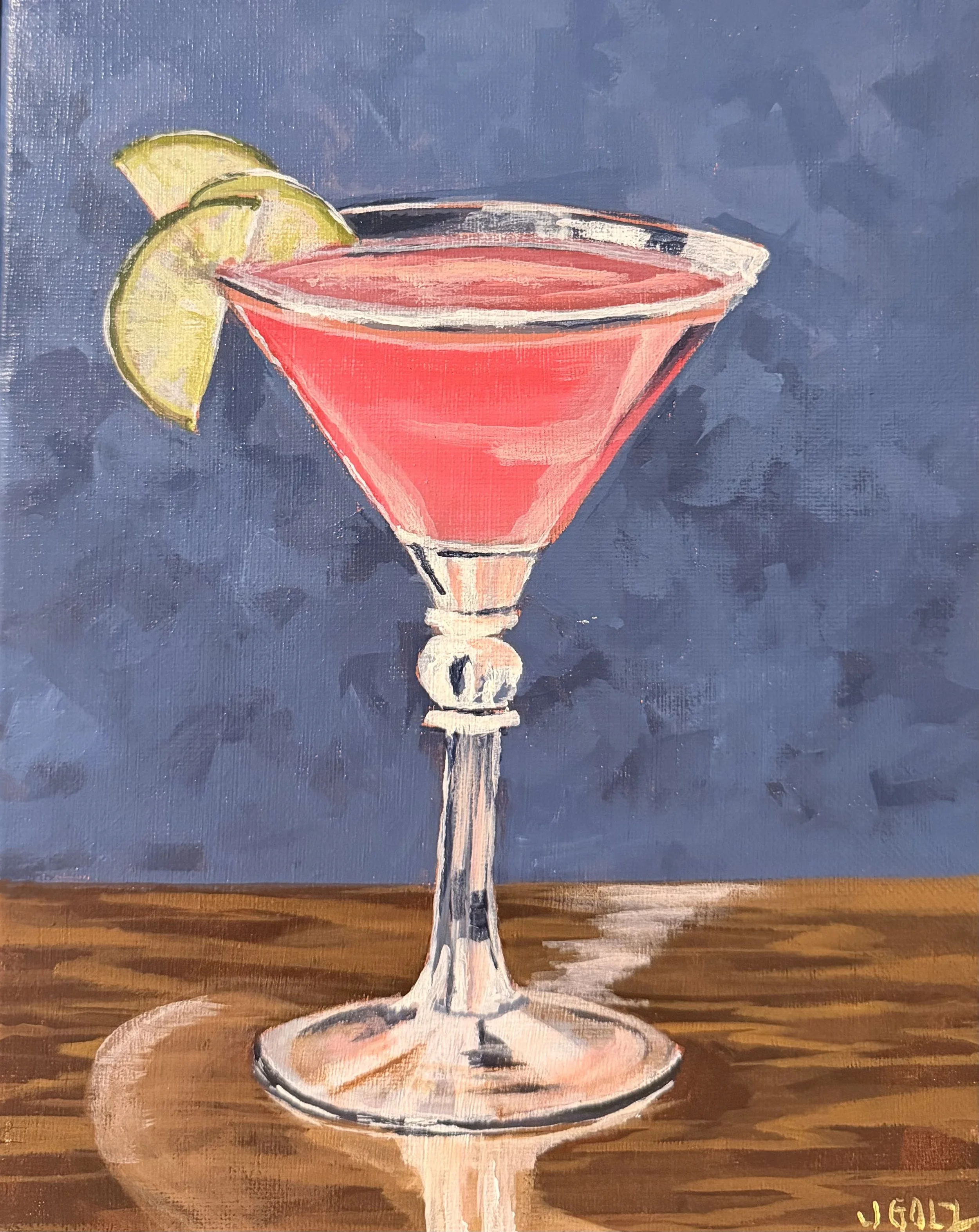 "Cosmo For Me" 8x10" Antique silver float frame $200