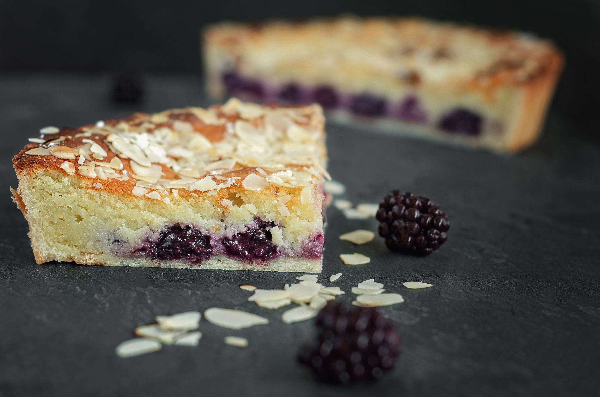 Tarte aux mûres et amandes