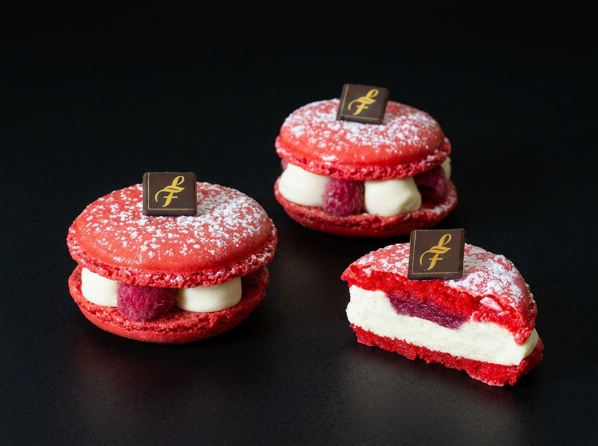 Macaron aux framboises