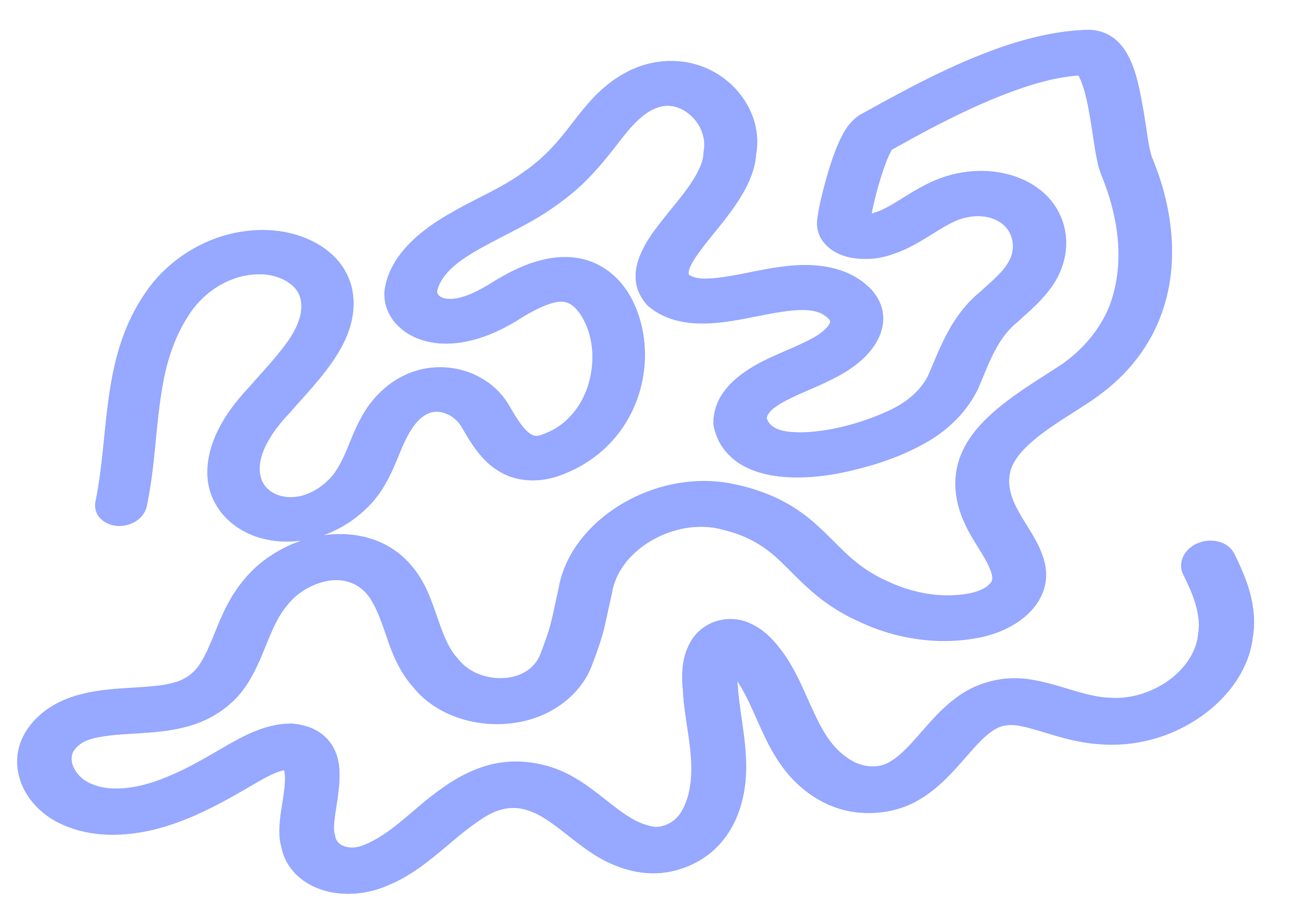 Abstract illustration with a tangled, blue line pattern on a black background.