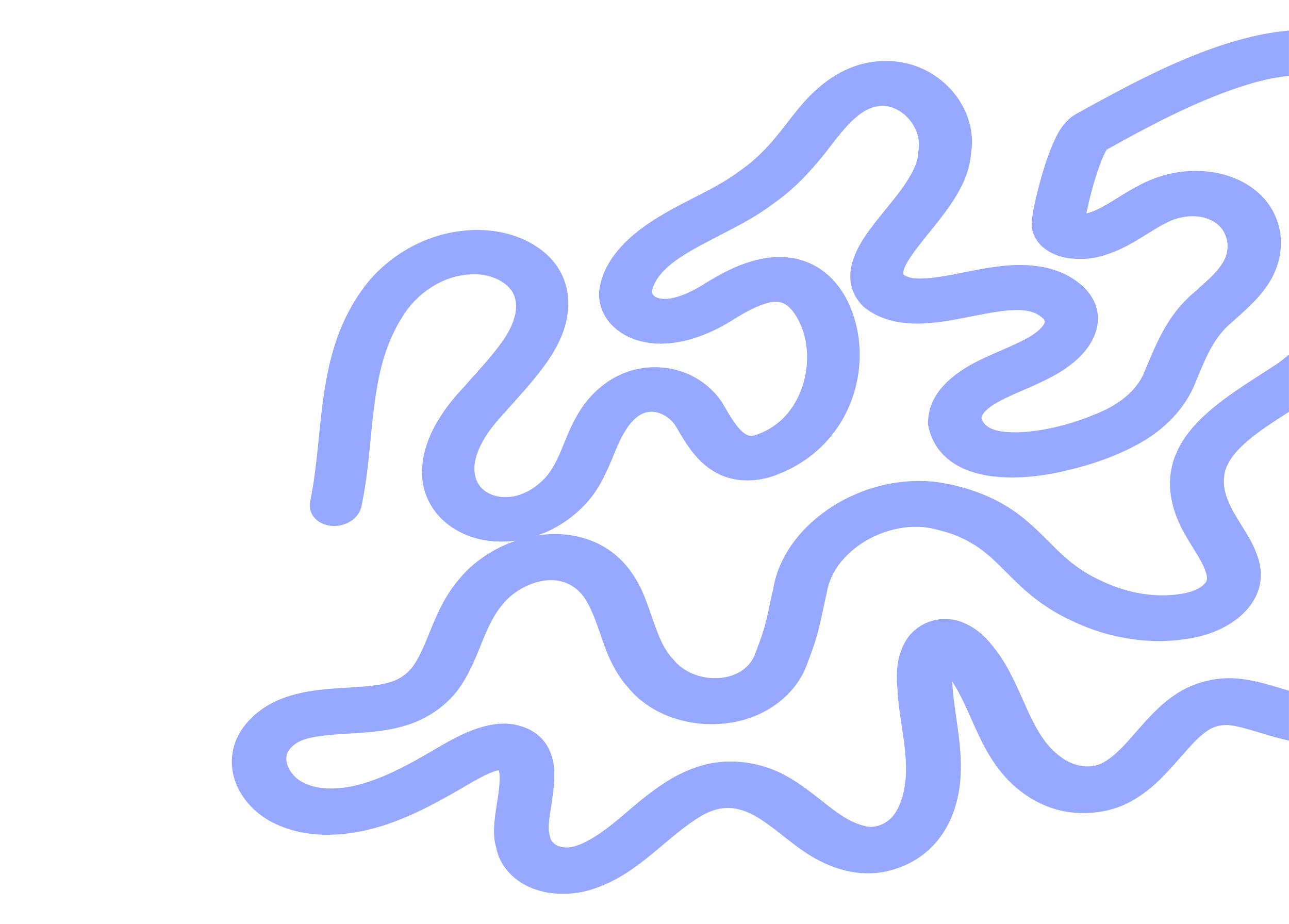 Blue wavy lines on a black background