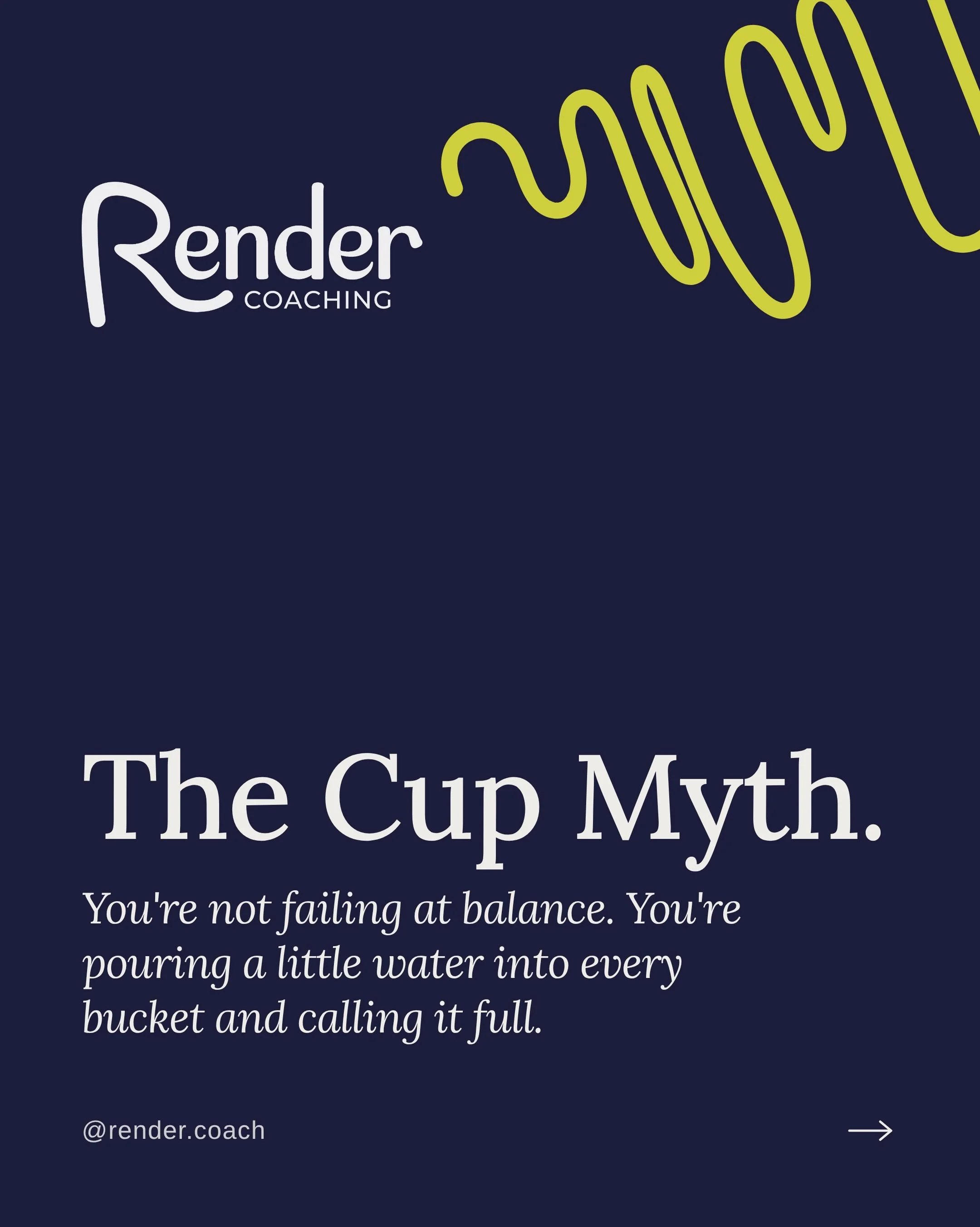 I used to think &ldquo;balance&rdquo; meant giving something to everything.

Work got the 9-to-5 water. My kids got whatever was left after school. My own business got the ten minutes between meetings.

None of it ever reached the top. None of it fel