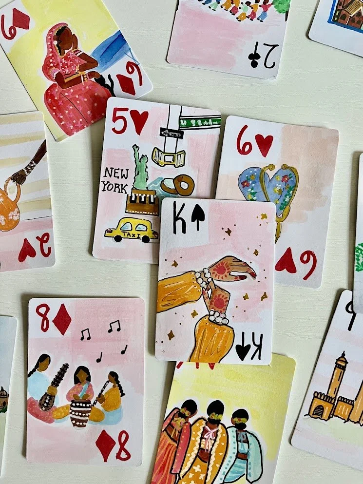 Custom Hand-Doodled Playing Cards - Unique Original Illustration Card Set