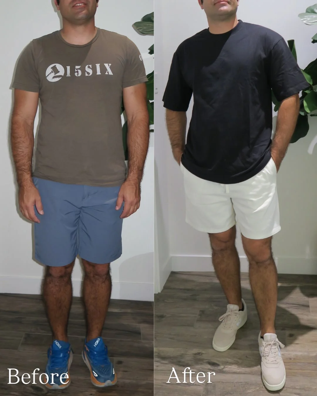 This client booked &ldquo;The Full Experience&rdquo; package.  His old clothes were &ldquo;perfectly fine.&rdquo; But his new wardrobe made him feel confident, excited, and ready to show up differently.

I handled the shopping and brought him pieces 