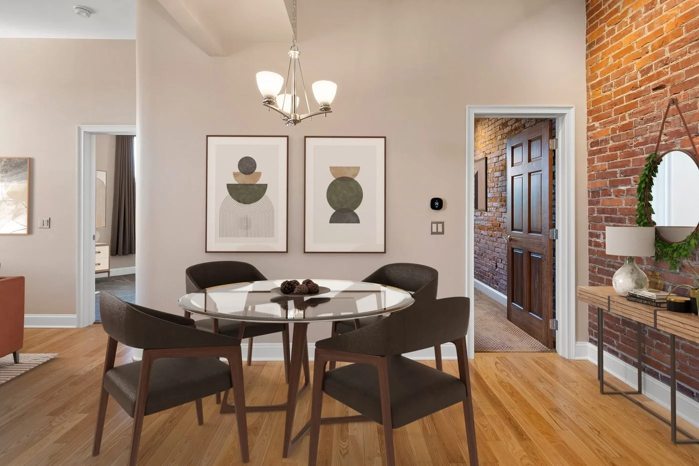 Unit 03 dining room at 264 Residences