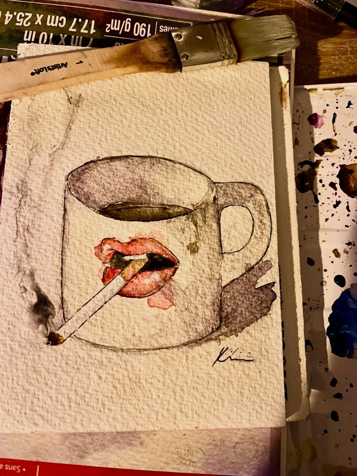 love languages and vices. 

#watercolor #abstract #surreal #art #artist