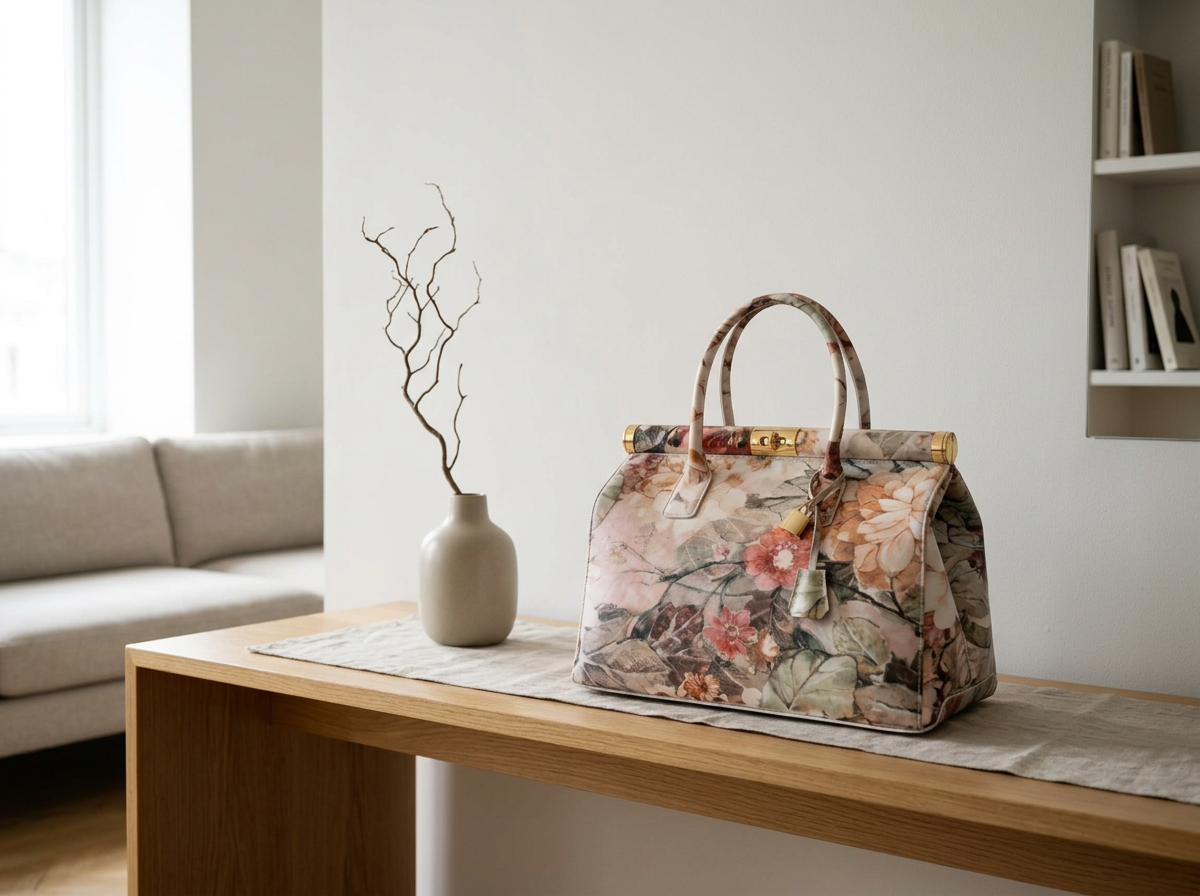 Timeless Cielina Leather Tote – Floral