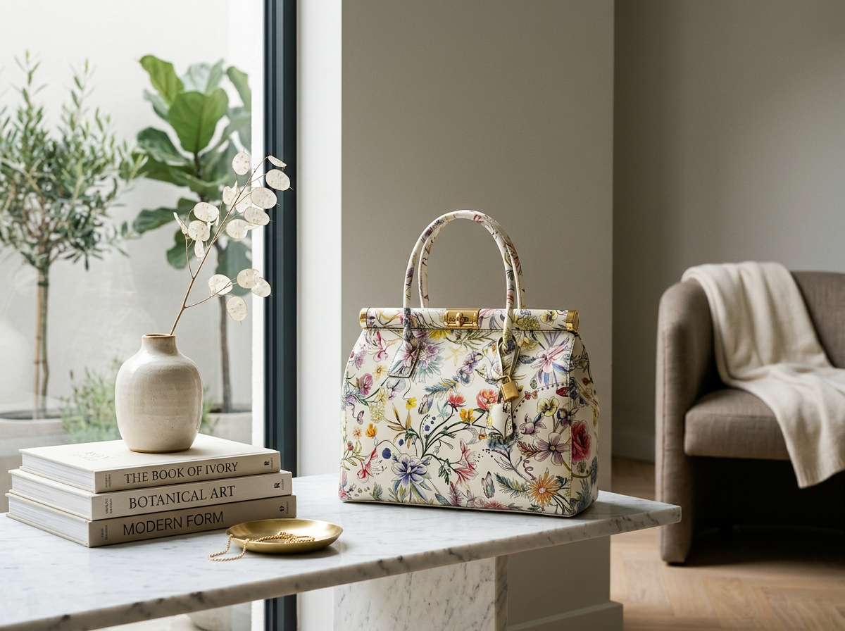 Timeless Cielina Leather Tote – Garden