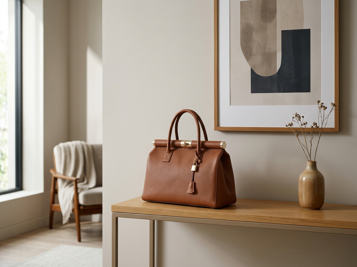 Timeless Cielina Leather Tote – Chestnut