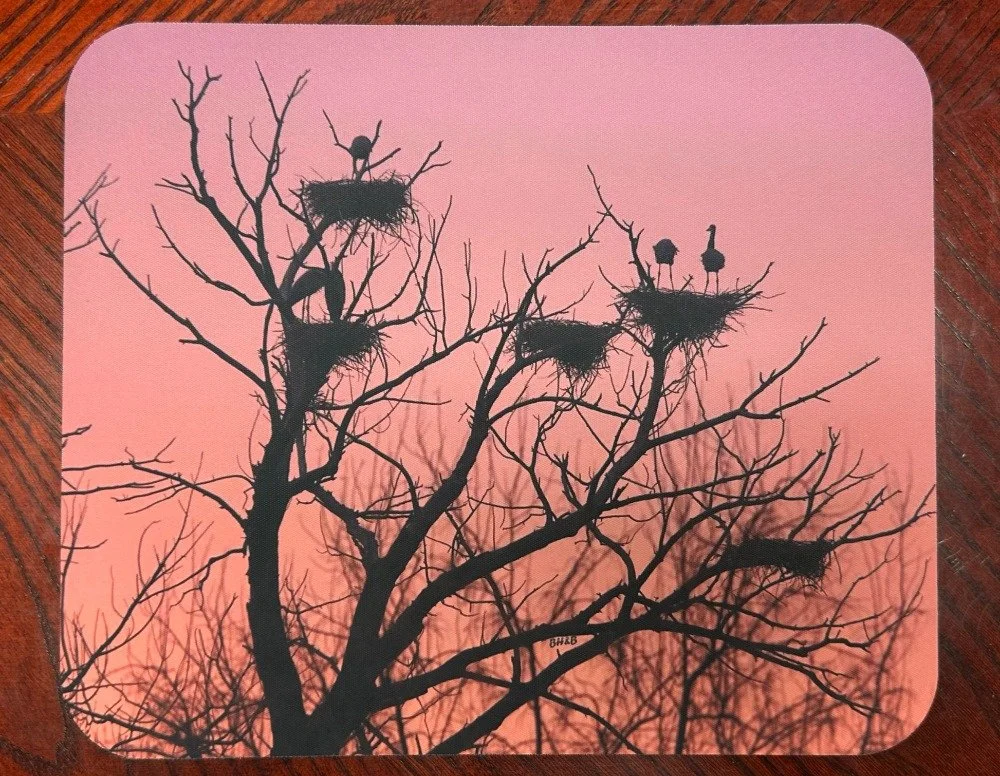 Heron at Sunset Mousepad