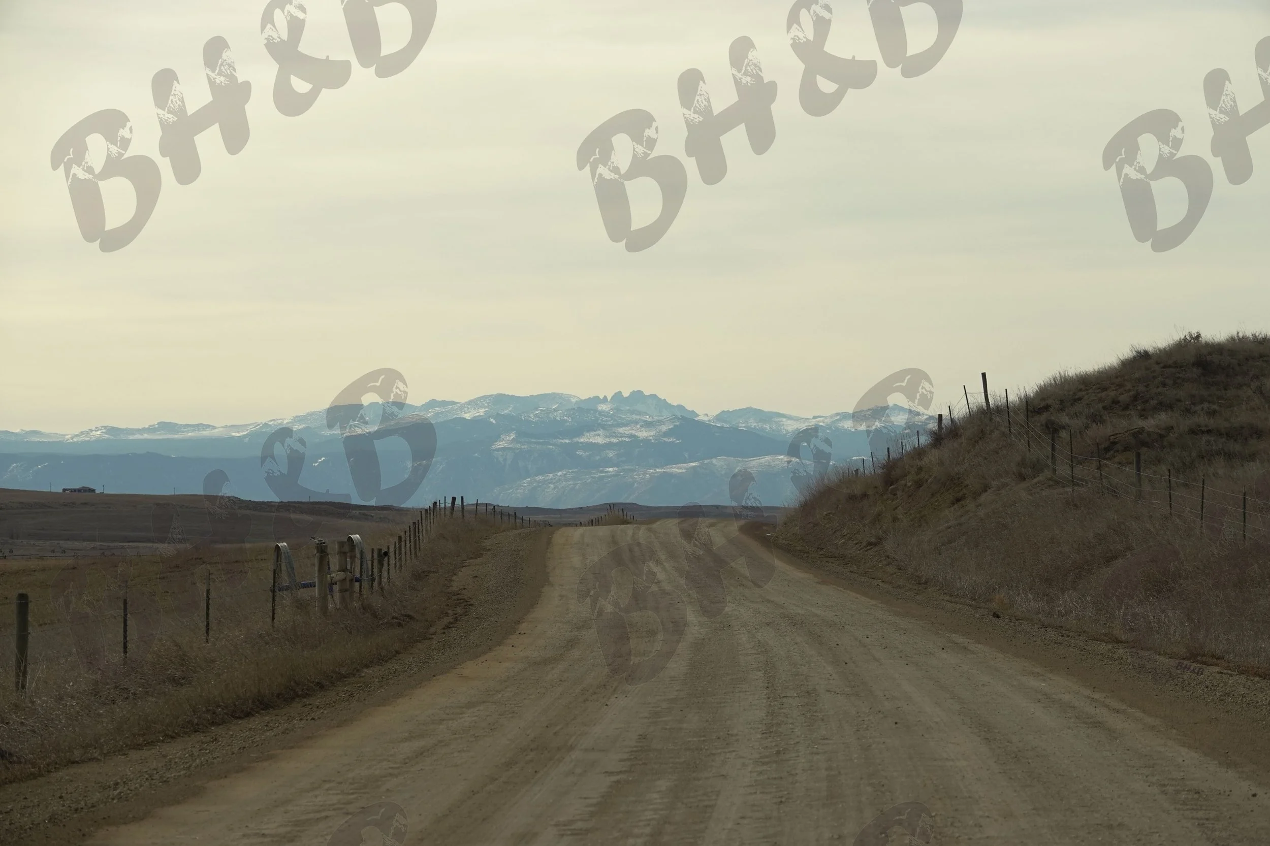 Road disappearing into Black Tooth Mountain in the Big Horn Mountains outside of Sheridan Dayton and Ranchester