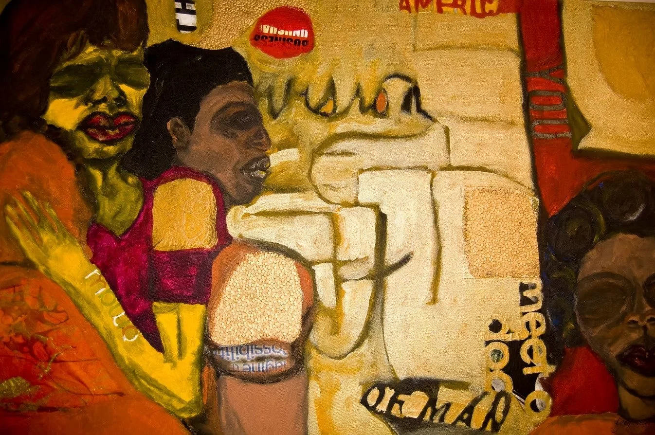 wee light... Mixed media (acrylic paint, charcoal, acrylic marker, textured paper, oil pastels, pen) (2024)  12”x12”
