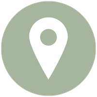 Icon of a location pin on a green background