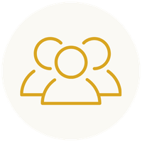 Icon of three people representing a group or community