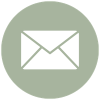 Envelope icon on a circular green background