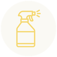 Golden spray bottle icon