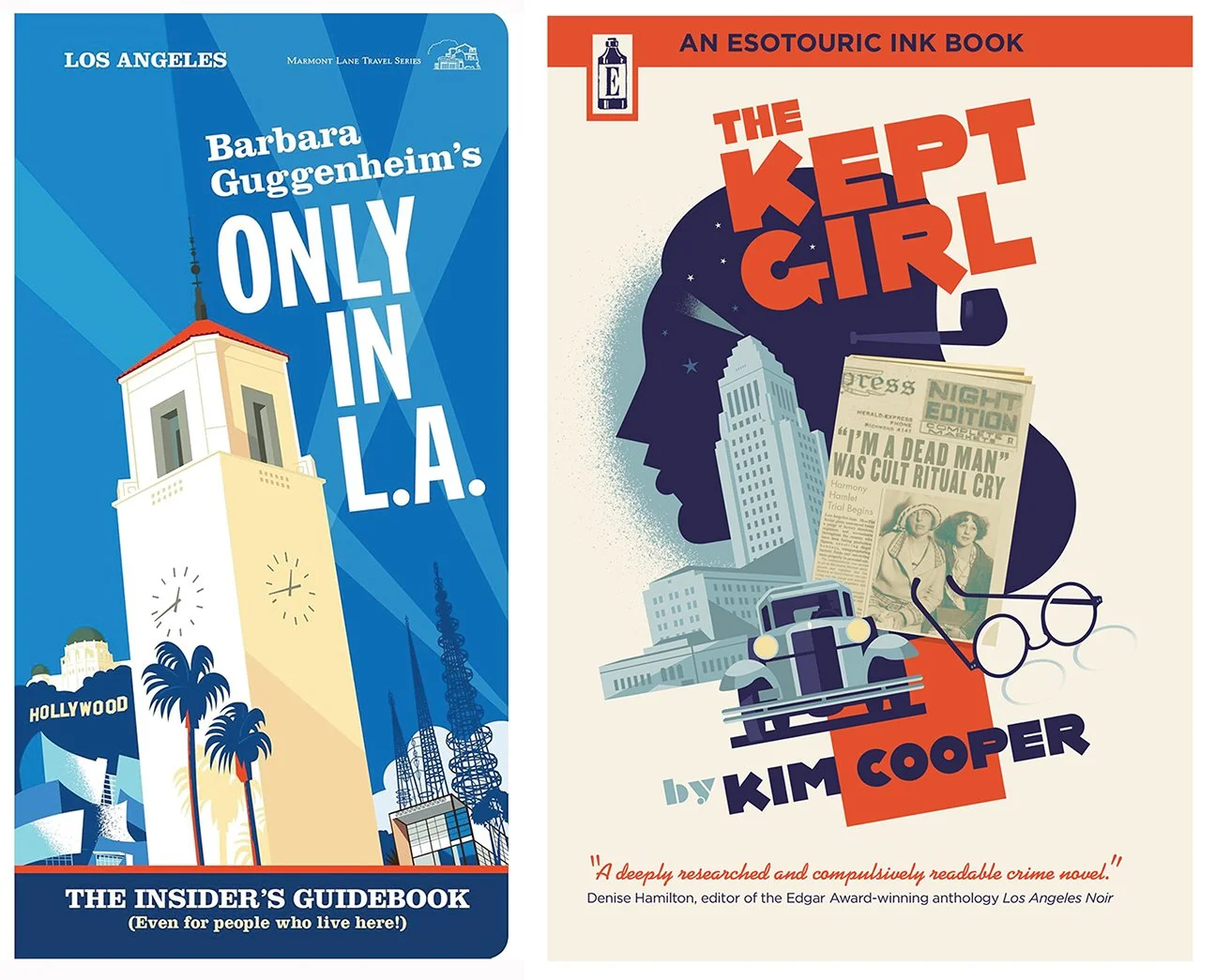 Book covers, Marmont Lane Books and Esotouric Ink Books