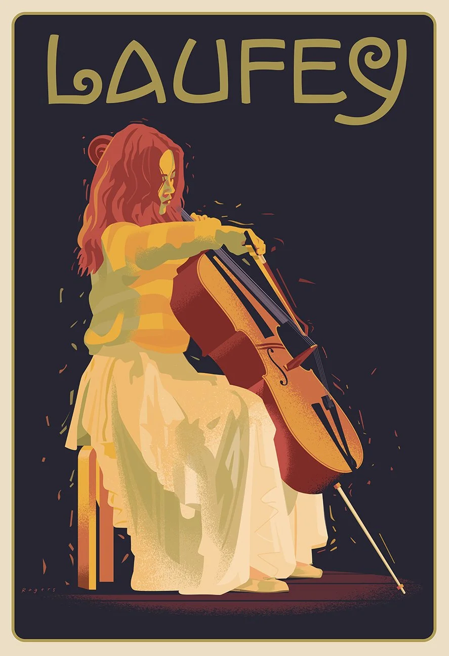 Poster for singer-songwriter Laufey