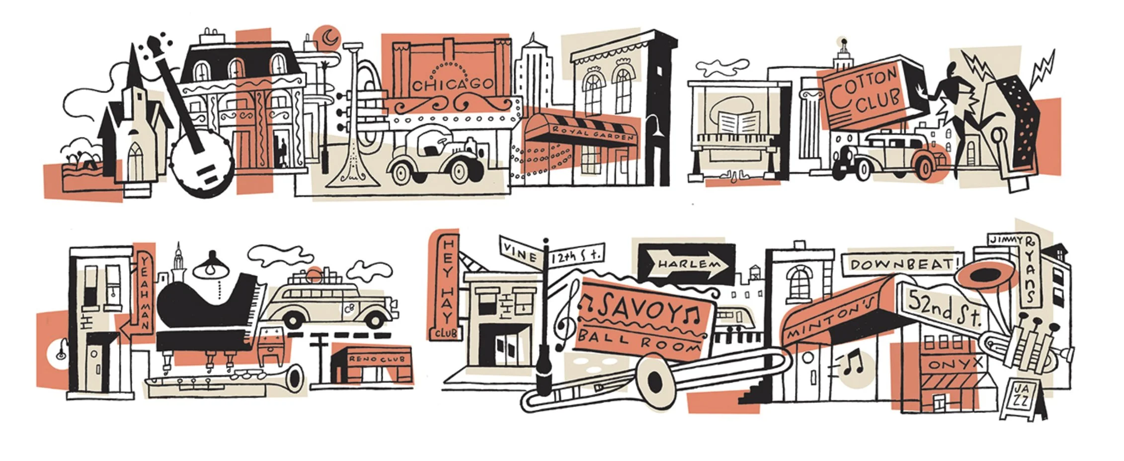 Jazz Timeline from Jazz ABZ, Candlewick Press, 2005
