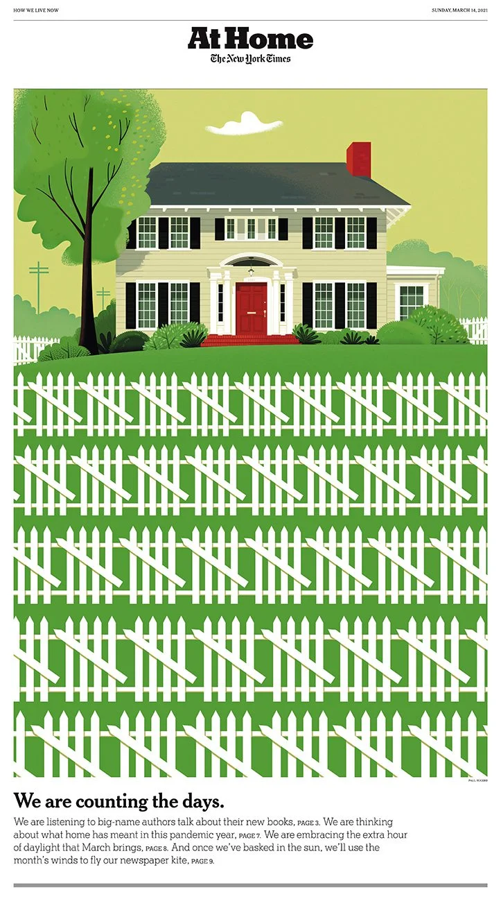 Cover of The New York Times At Home section, Covid Lockdown