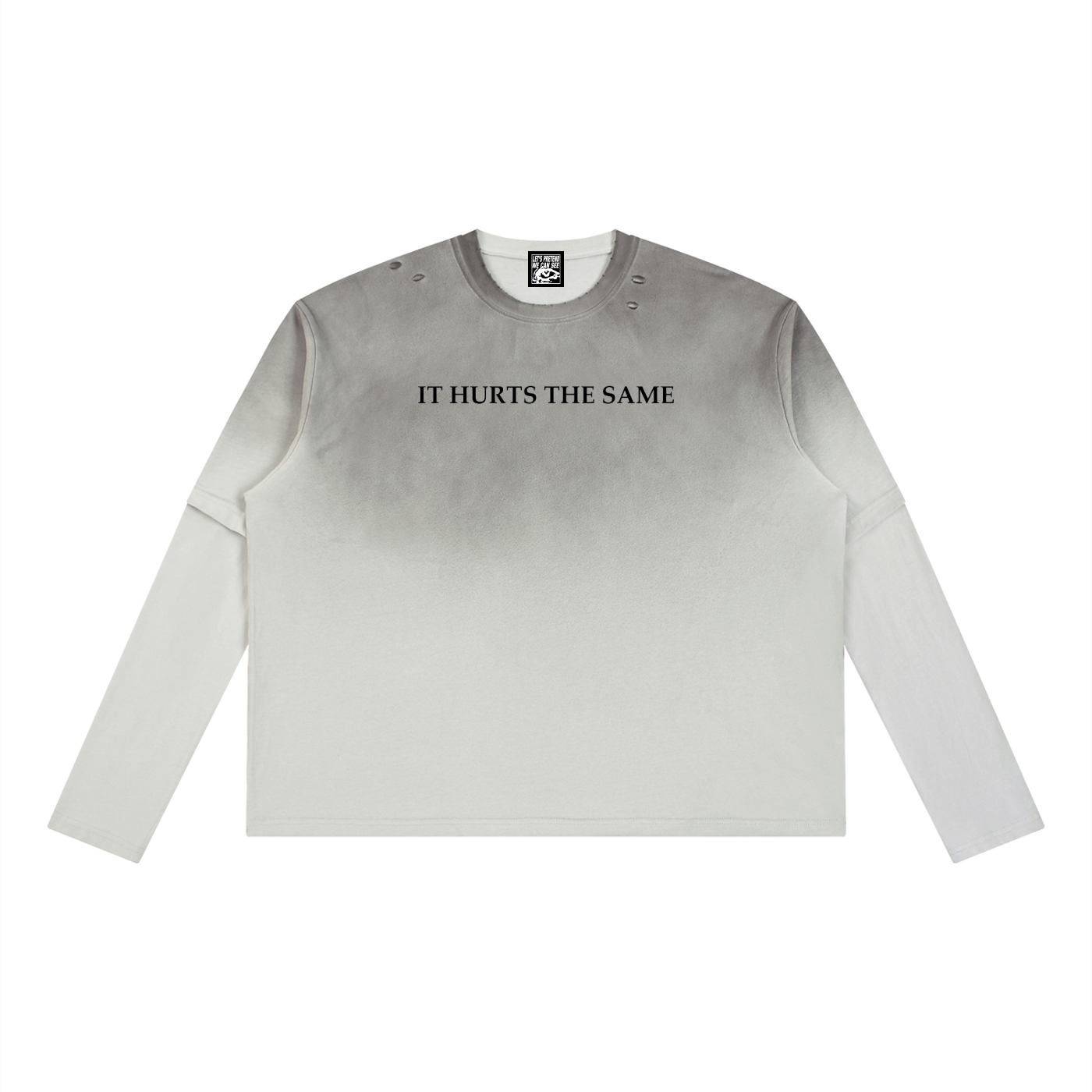 [IT HURTS THE SAME] Unisex Vintage Wash Layered T-Shirt