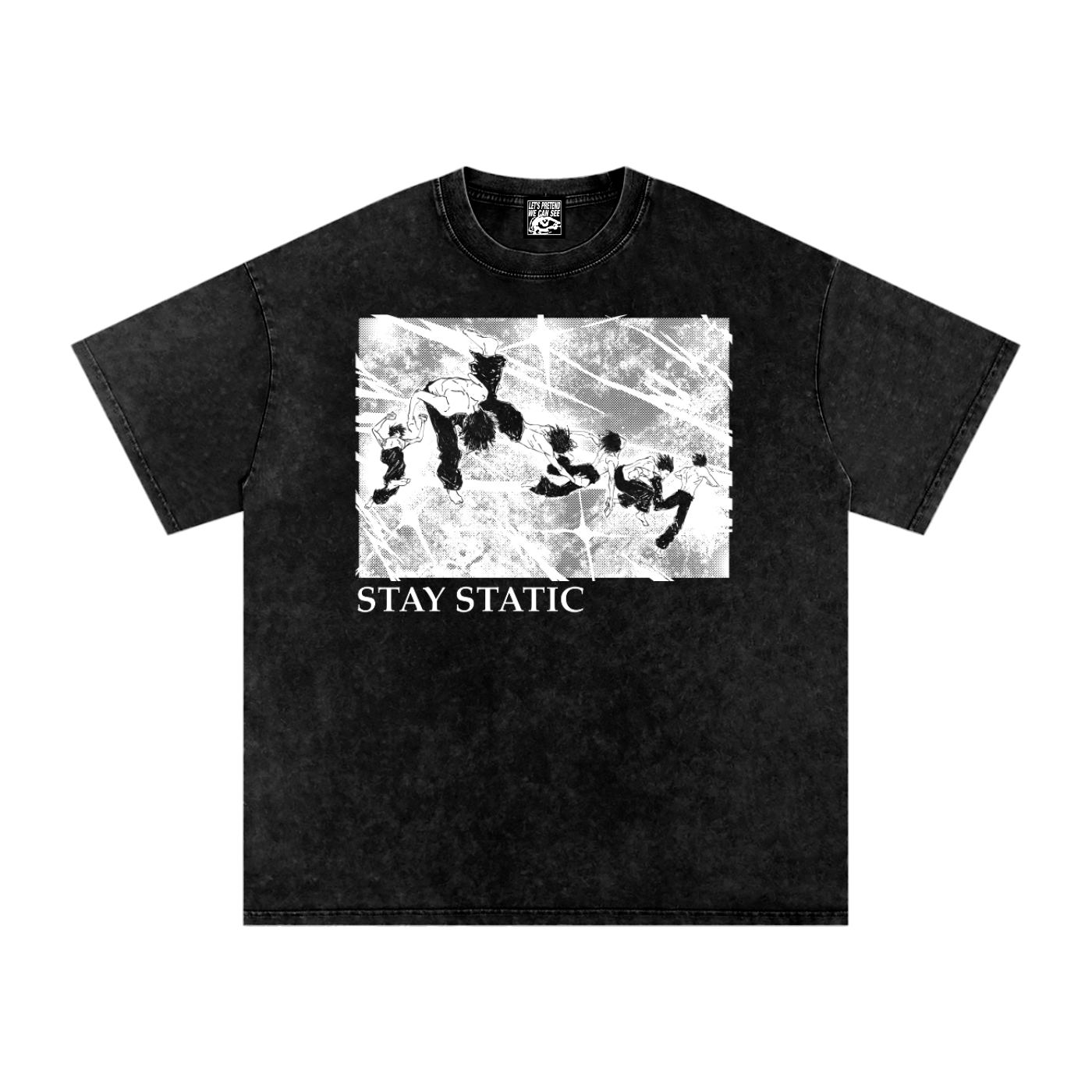 [STAY STATIC] Snow Washed Oversized Cotton T-Shirt