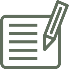 Icon of a notepad with a pencil