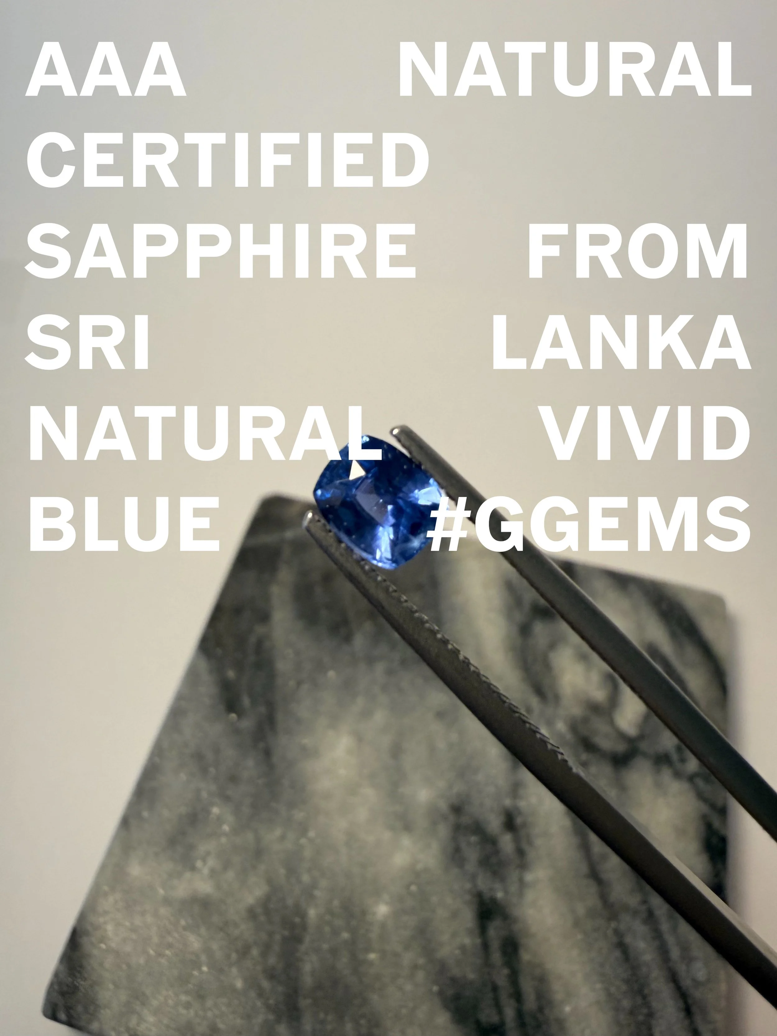 1.55 CT Sapphire Blue Natural Certified Sri Lanka