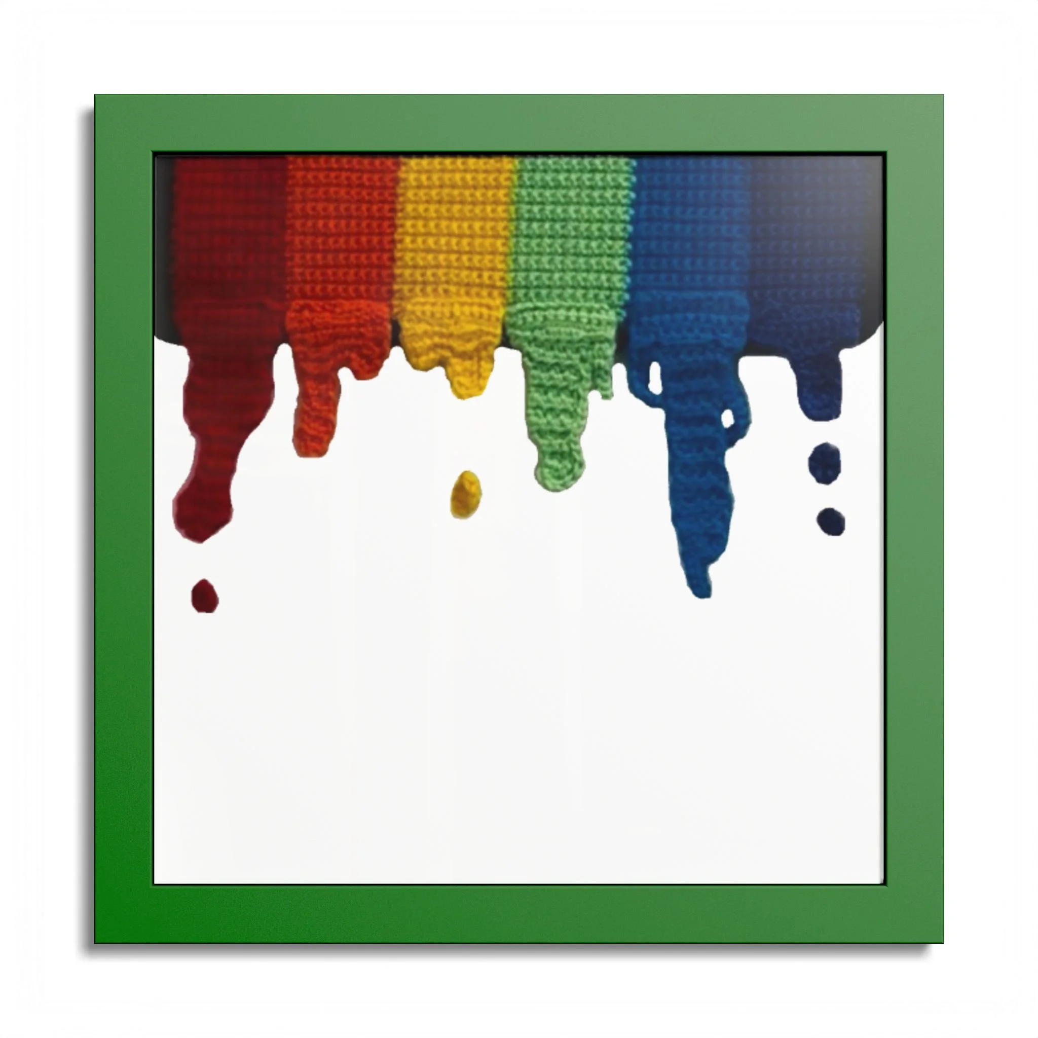 Dripping Rainbow Crochet Colored Frame Posters
