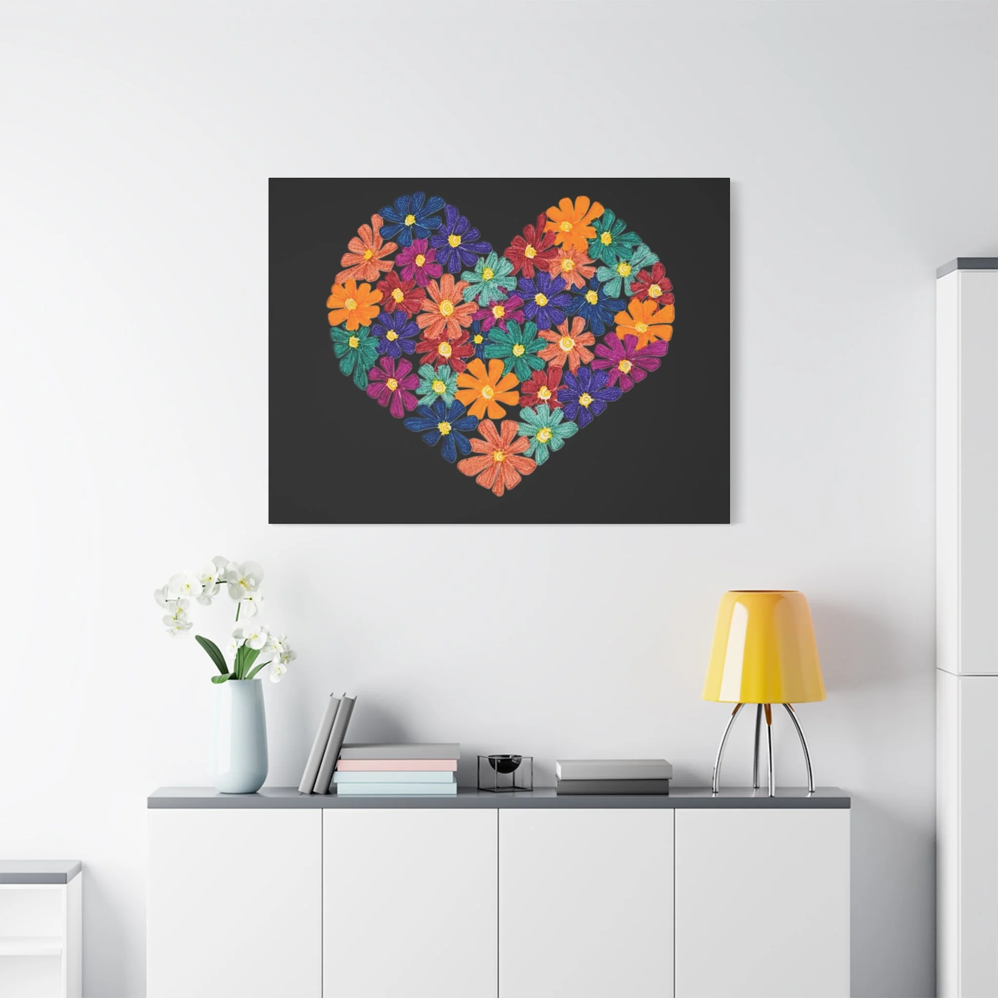 Heart of Flowers Matte Canvas, Stretched, 1.25"