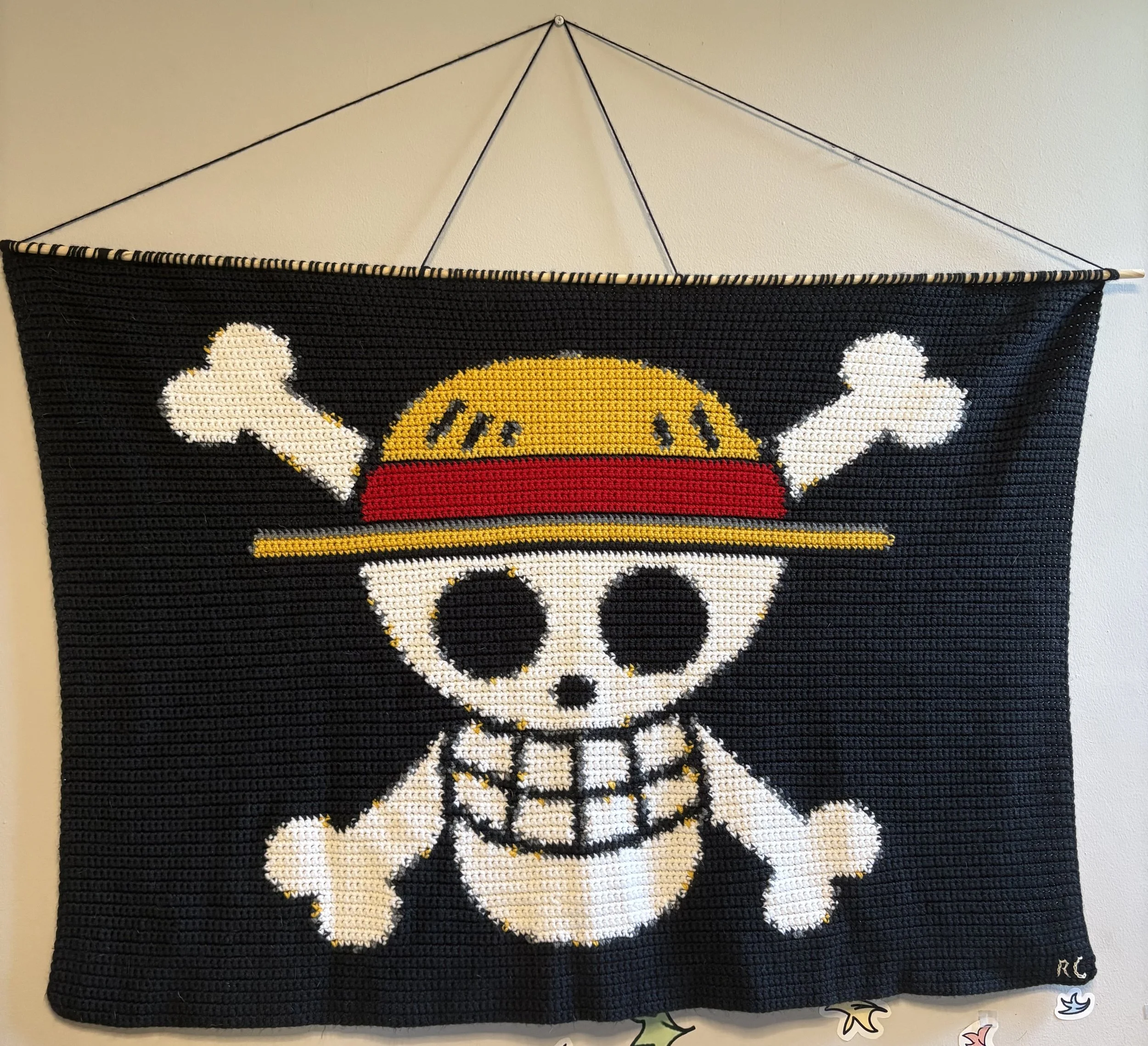 One Piece "Straw Hat" Flag Tapestry