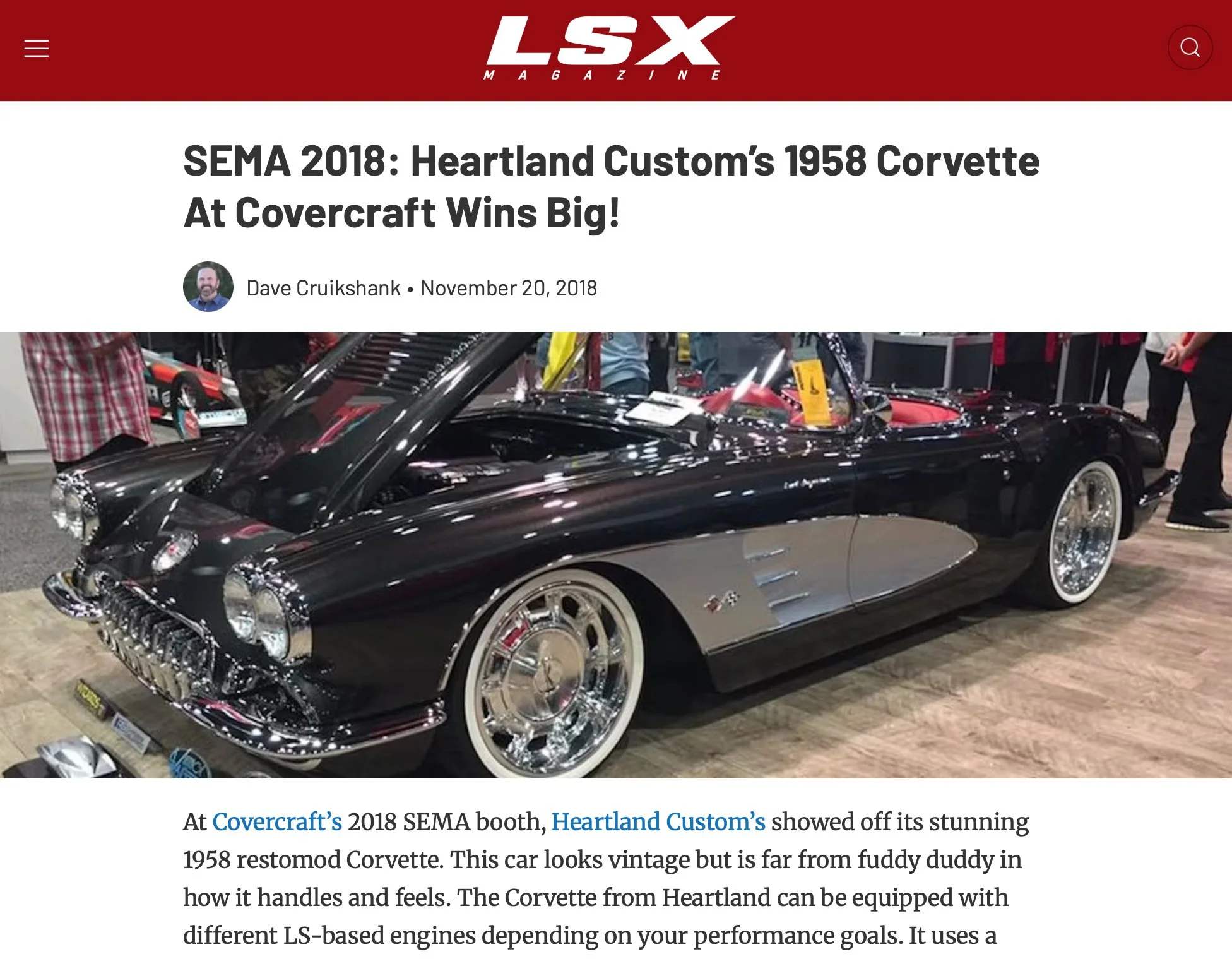 LSX Magazine - SEMA 2018 article