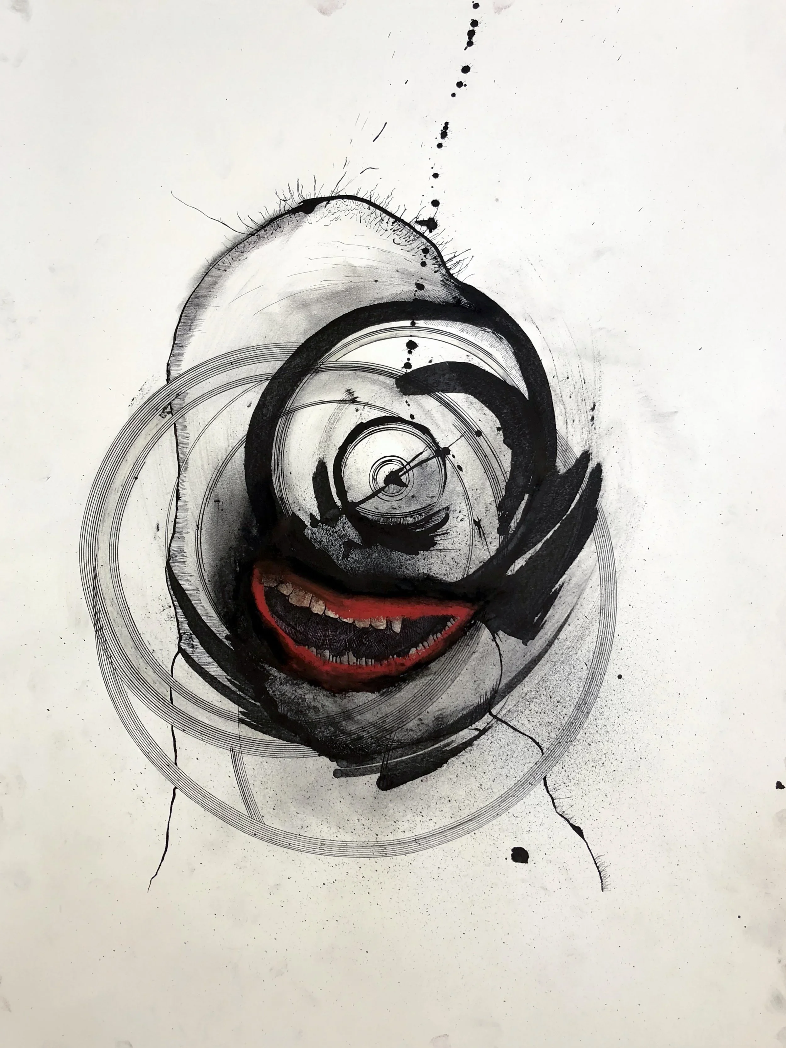 'Compassed' - [sold] | 18" x 24" (45.7cm x 61cm) | Charcoal, Ink, Pastel on Paper | c.2016
