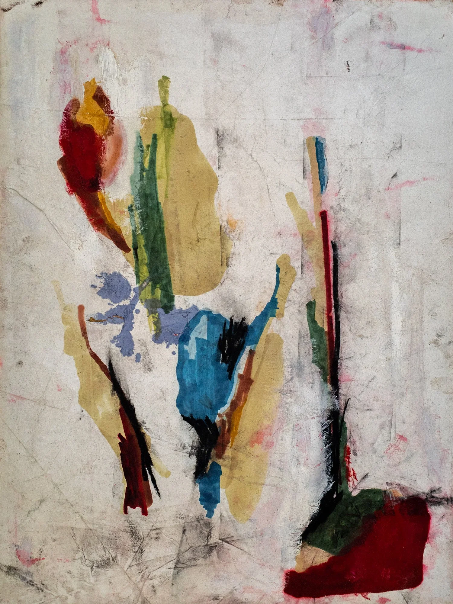 'Untitled'| 18” x 24” (45.7cm x 61cm) | Acrylic, Charcoal, Ink, Marker, Oil, Paper, Pastel on Canvas | c.2019