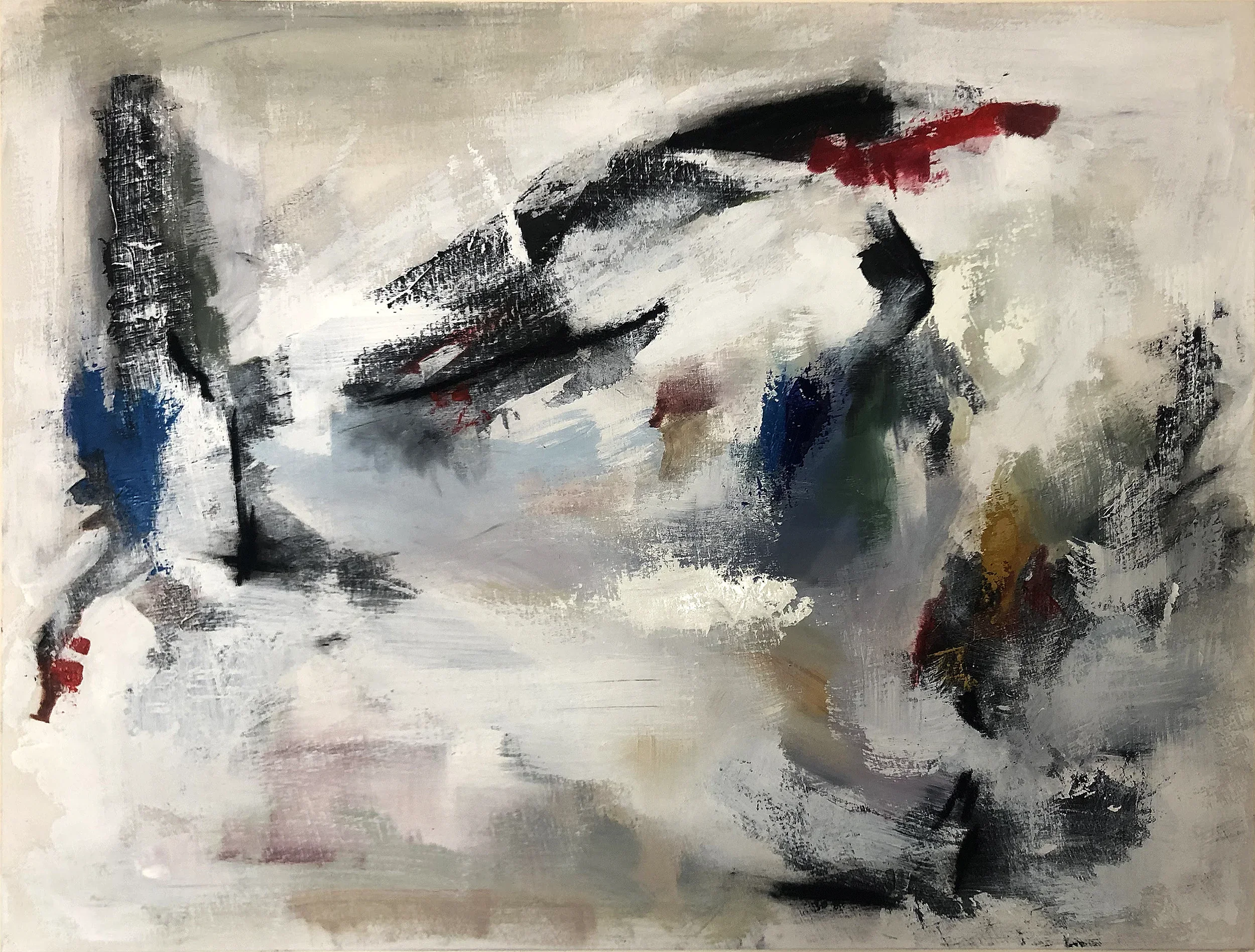 'Untitled' - [sold] | 40” x 30” (101.6cm x 76.2cm) | Acrylic, House Paint, Linen, Oil on Canvas | c.2019