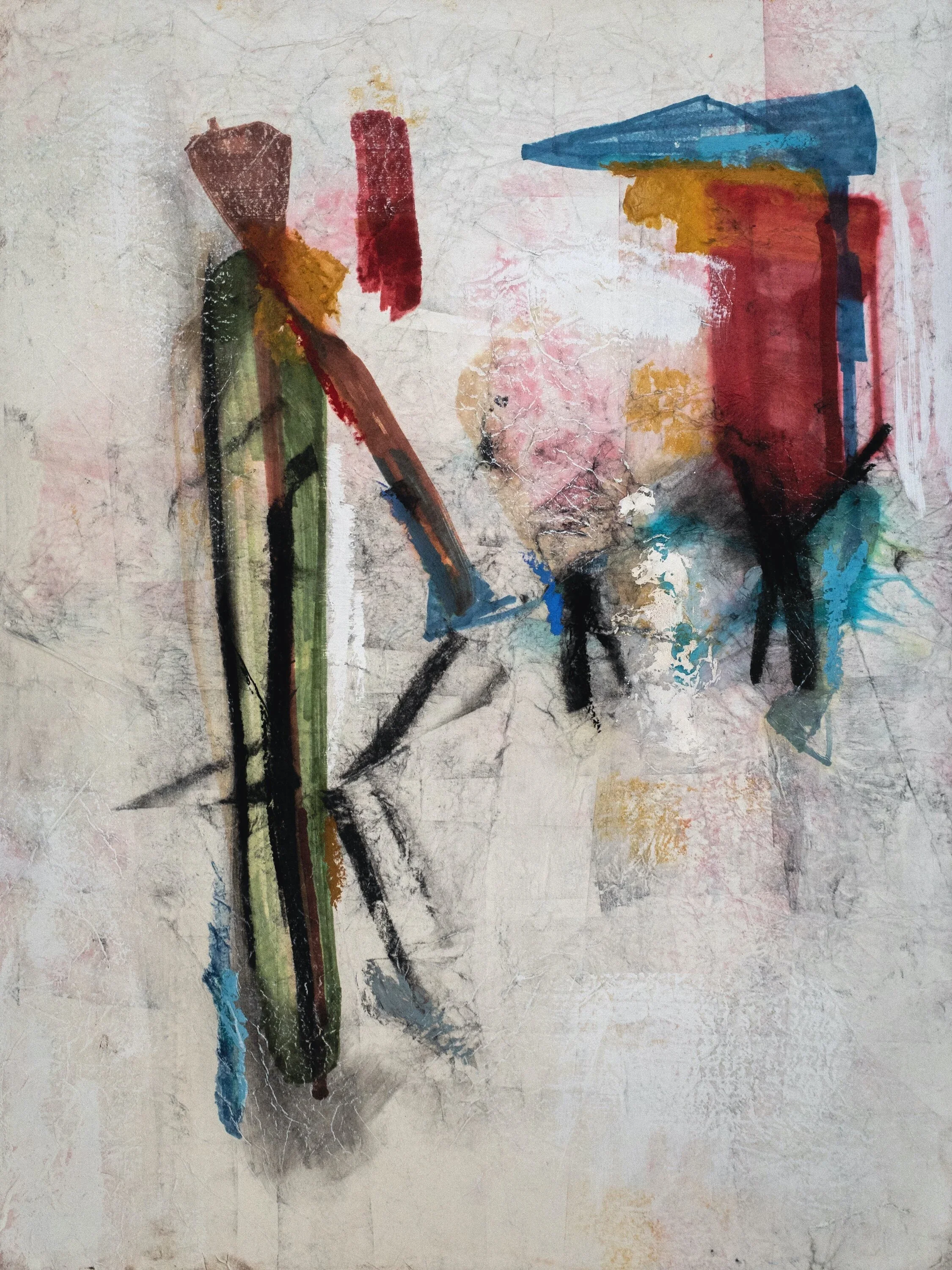 'Untitled' | 18” x 24” (45.7cm x 61cm) | Acrylic, Charcoal, Ink, Marker, Oil, Paper, Pastel on Canvas | c.2019