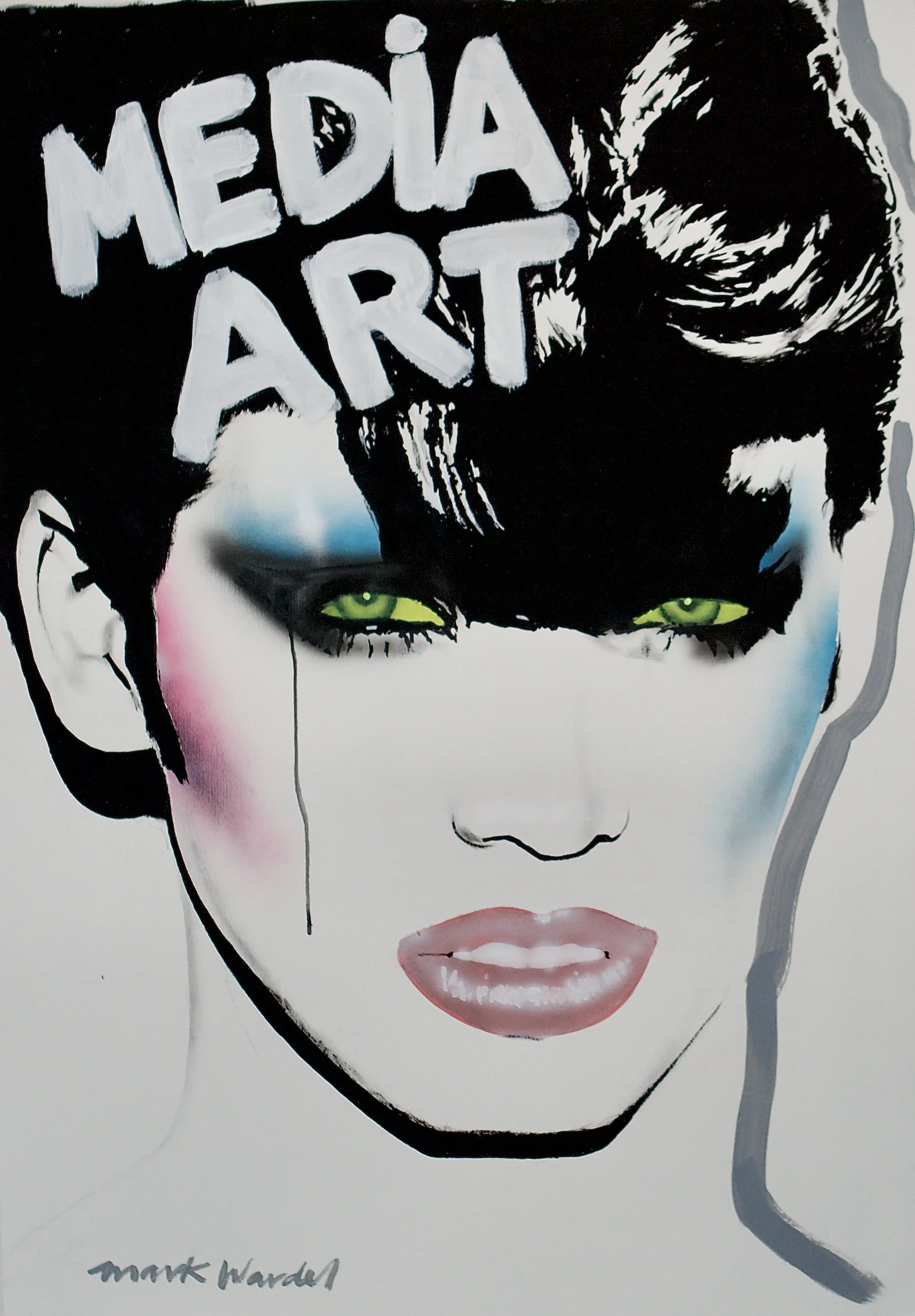 Media Art Painting #1 - 39.5 x 27.5 inches / 100.4 x 70 centimetres - acrylic, airbrush and oil pastel on Fabriano paper - 2026 