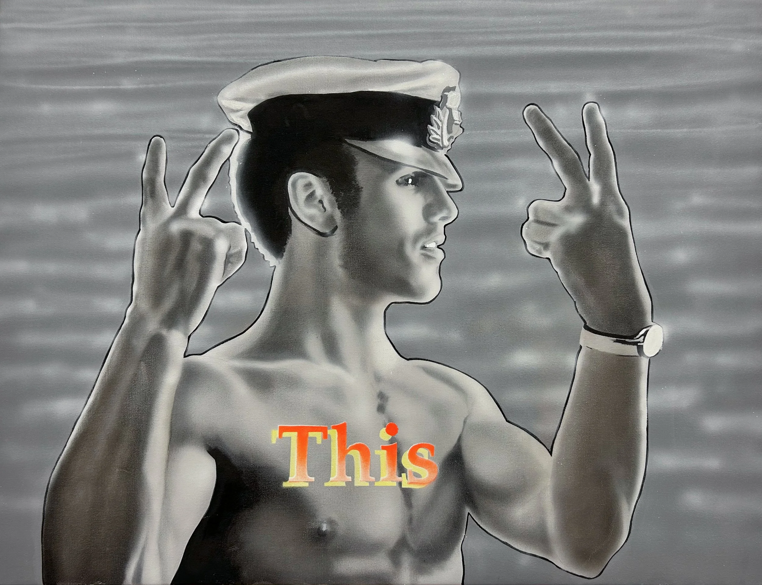 F*ck This - 26 x 20 x 0.75 inches / 66 x 51 x 1.8 centimetres - oil and airbrush on canvas - 2026
