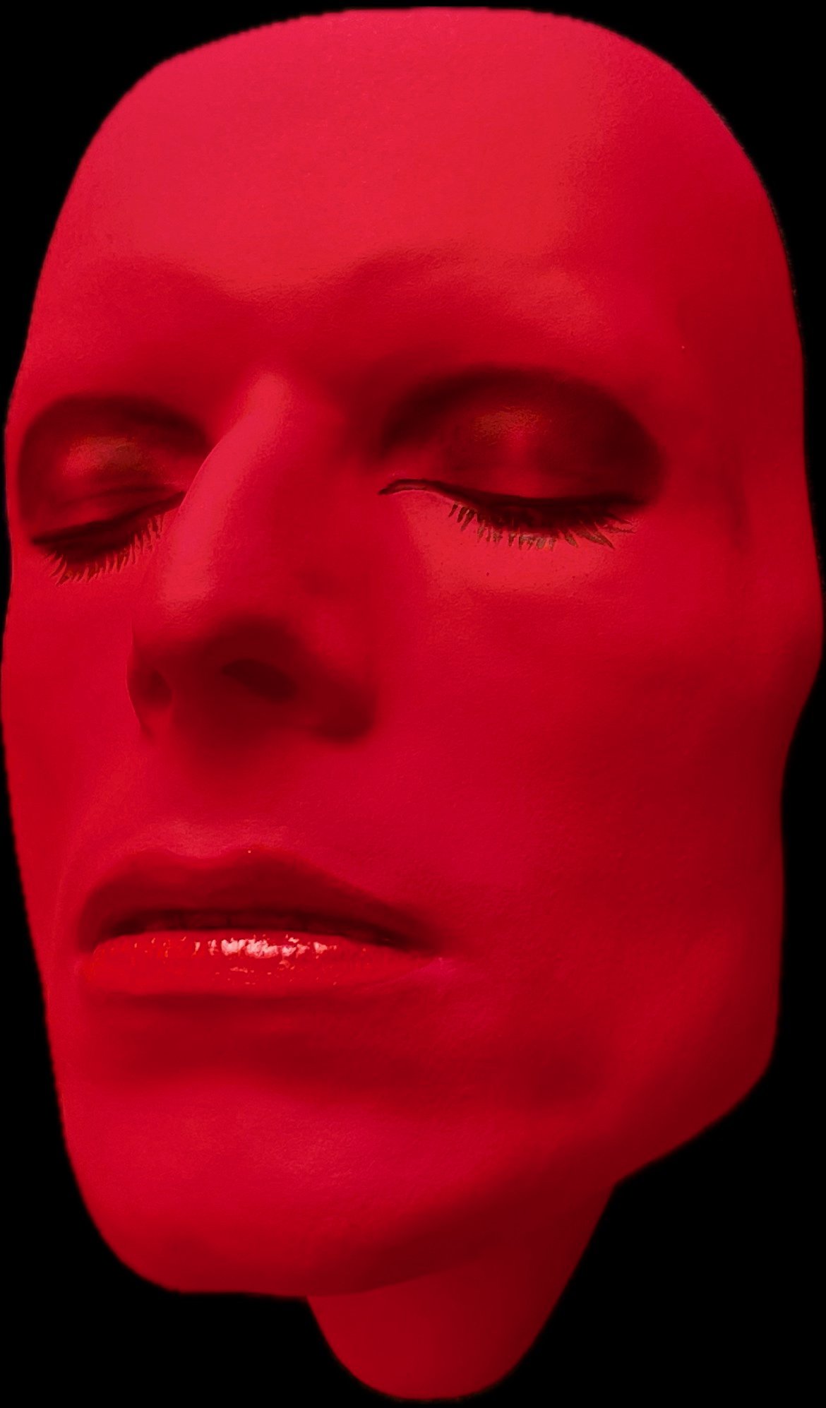 Bowie Hammersmith Ziggy Mask - 8.5 x 5.25 x 3 inches / 22 x 13 x 8 centimetres - oil and spray paint on plaster mask - 2025