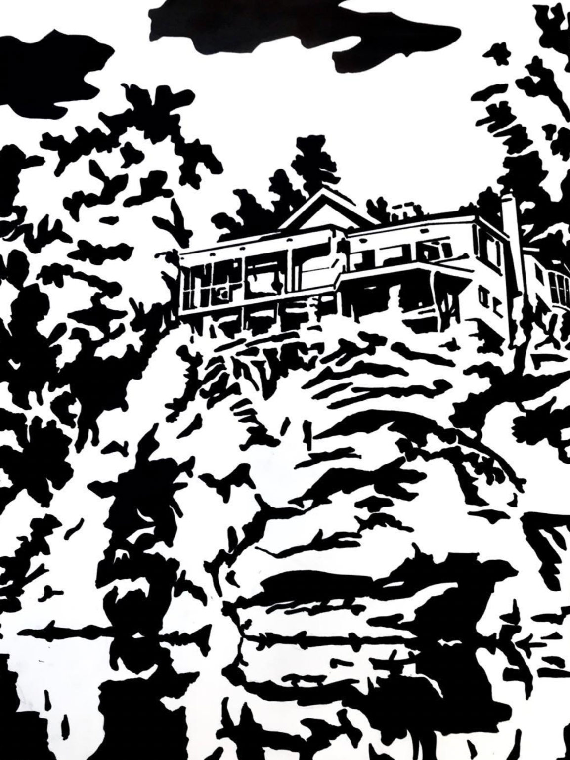 "Dickie's" — pen and ink on paper, 2018 (available, prints and original)
