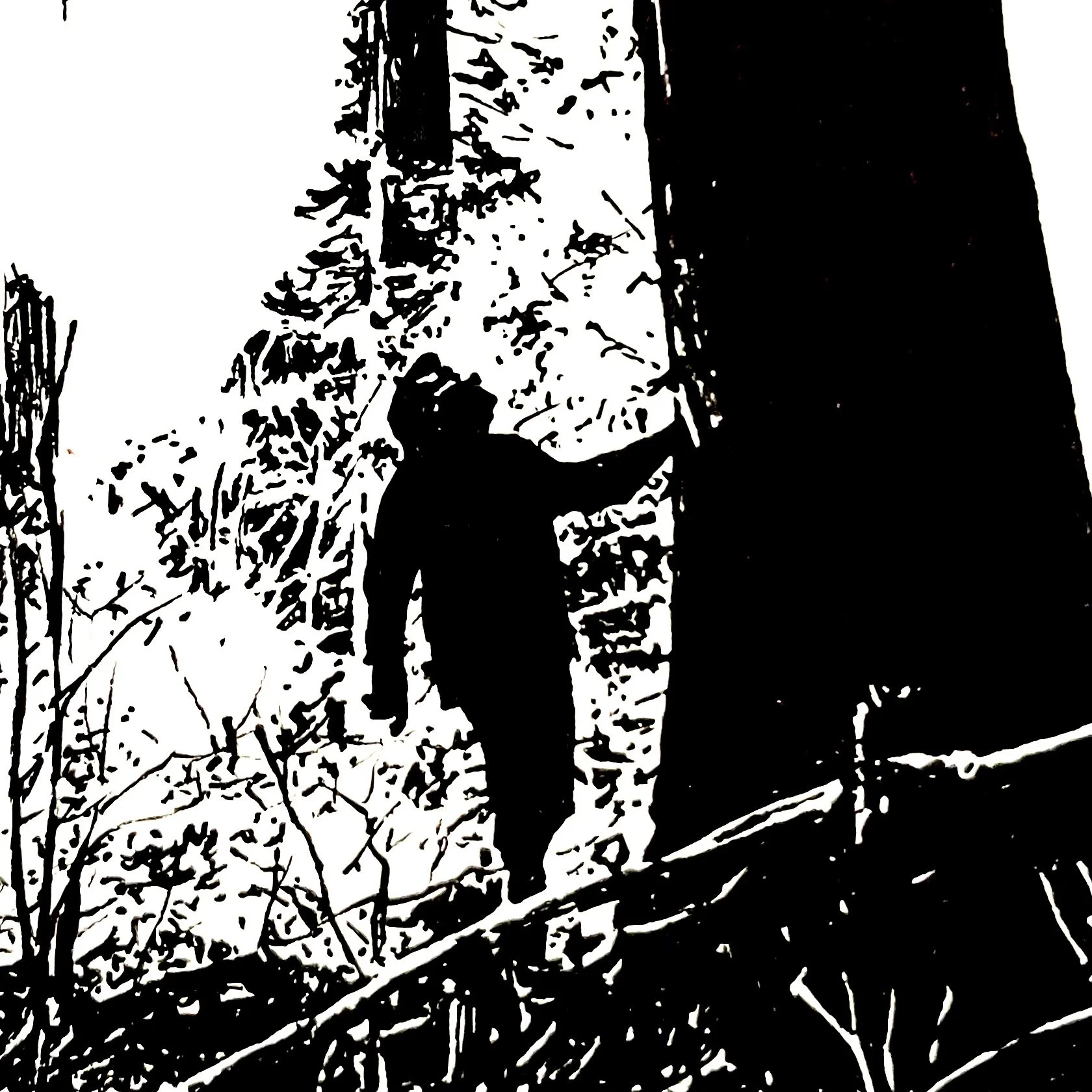 "My Father and a Hemlock" — pen and ink in paper 2020
