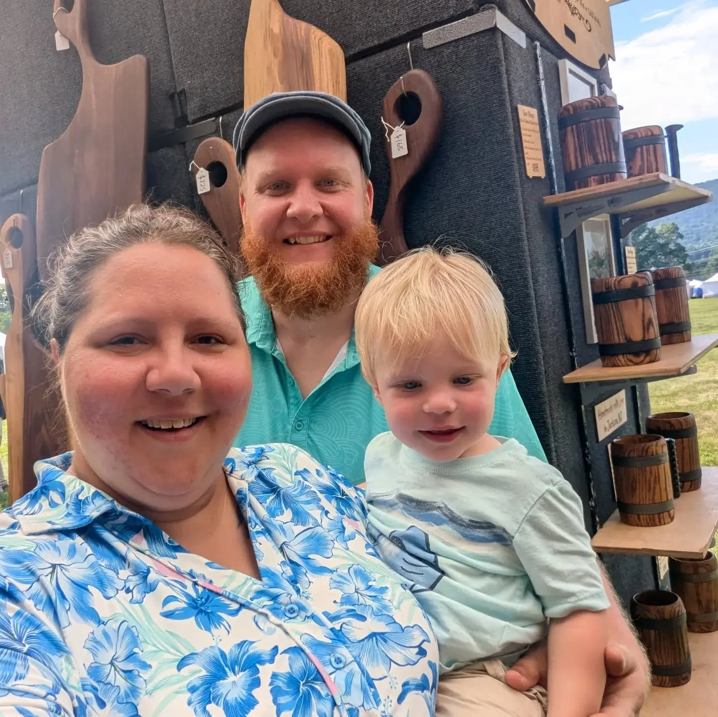 1st time here at People's choice Festival! We are here Thursday -Sunday. We have our little helper here too!