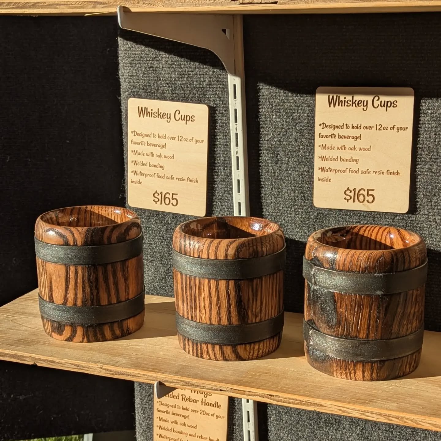 New product!! We have 3 whiskey cups available this weekend at the Scituate Art Festival located in RI.